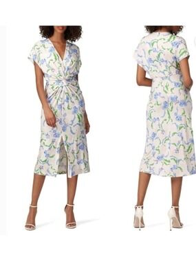 Prabal Gurung Brushstroke Floral Fitted Midi Dress 4